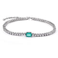 Roomy Wholesale Luxury 18K Gold Plated 925 Sterling Silver Bracelets Cubic Zirconia CZ Gemstone Tennis Bracelet