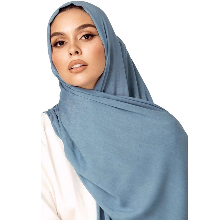 Best Selling Light Breathable Cotton Modal Scarf Shawl High Quality Customize Color/Size Big Brands Bamboo Modal Woven Hijab