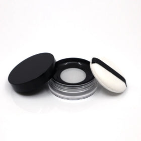 Round Clear Empty Powder Packaging Container Case Box Plastic Loose Powder Jar 10g 12g 15g Wth Sifter