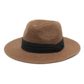 Unisex Foldable Summer Straw Fedora Hat New Wholesale Panama Sun Shade for Men Women for Travel Fishing Daily Casual Use Beach