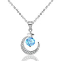 2022 New Style Star Moon Pendant Necklace Hot Fashion Copper Jewelry with Lovely Personality for Wedding and Party