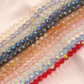 10mm AB Crystal UV Coated Colorful  Flash Faceted Beads Glass Crystal Loose Strand for DIY Necklace Bracelet Accessories Making