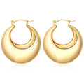 JOOLIM  High Quality 18K PVD Gold Plated Hollow Chunky  Stainless Steel Hoop Earrings for Women Fashion Jewelry 2022