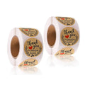 Retro Style Stickers Design 1.5 Inch Diameter Round Label Sticker Wholesale Waterproof Thank You Label Stickers