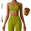 Manufacturer Wholesale Nude Felling Women Apparel Gym Fitness Sling Design Sports Bra Crop Top Sexy Workout Yoga Bras for Ladies
