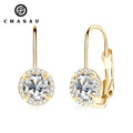Elegant GRA Certificate Mossanite Jewelry D Color VVS1 6.5mm 1CTW Real Moissanite Clip Earring in Silver 925 Women's Earring
