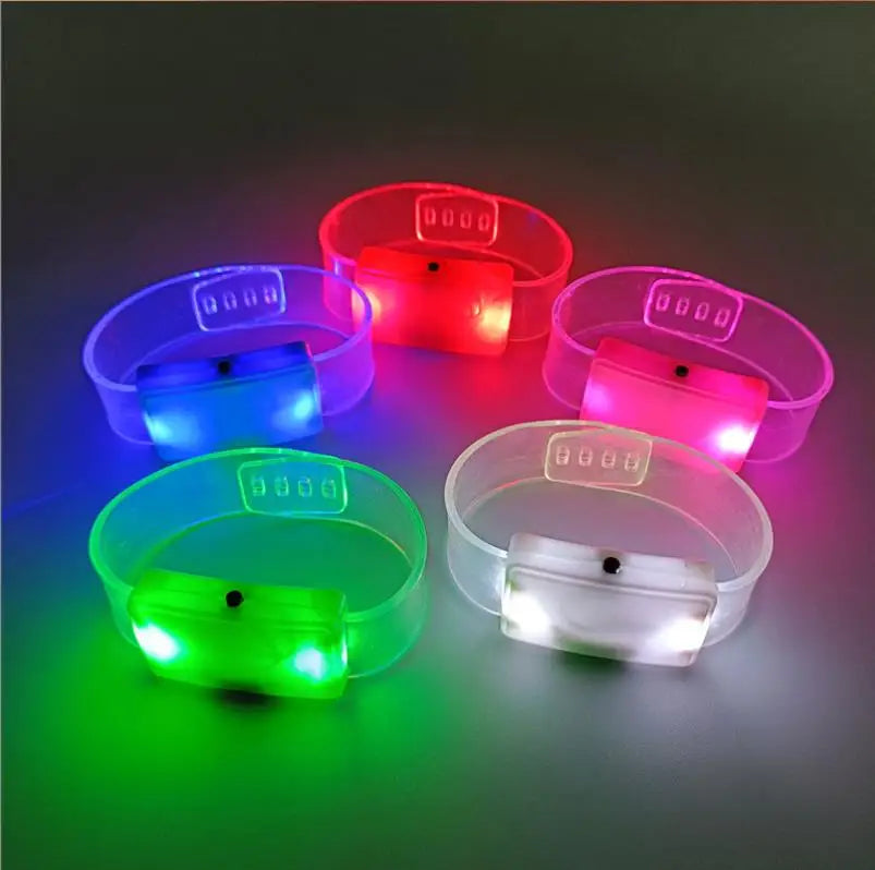 LED Light up Bracelet Neon Glow in the Dark Flashing Bangle for Concerts Festivals Sports Parties Night Events