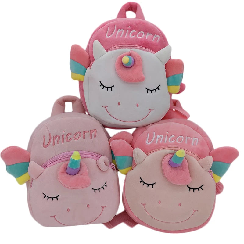 2021 Hot-Selling Cartoon Plush Unicorn School Backpack Back to School Bag with Unicornio De Peluche for Kids