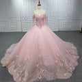 Elegant Off Shoulder Pink Ball Gown Evening Party Dresses Jancember 6525
