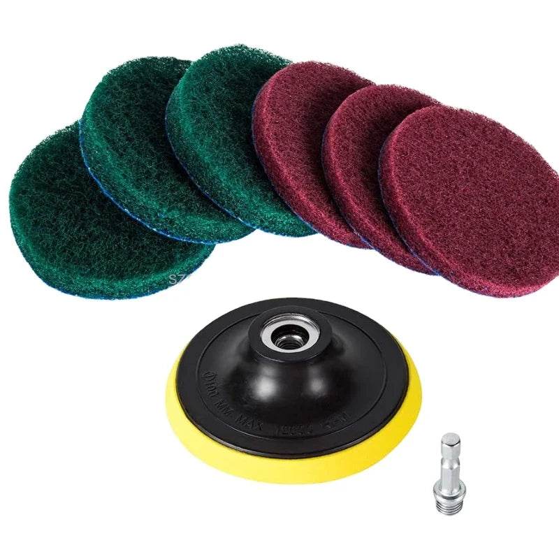 7pcs Drill Cleaning Brush Sets Grout Power Drills Scrubber Cleaning Brush Power Scrubber Attachment Set