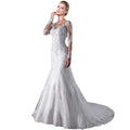 2023 Luxury Elegant Lace Appliques a Line Tulle Mermaid Wedding Dress Vestidos De Novia