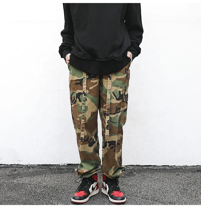 OEM FOG Fashion Dropshipping Stock Green Men Camo Jogger Pants