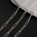Sparkle Stainless Steel Chain Long Elliptic Shapel Glitter Design for DIY Shiny Jewelry Making Components & Findings