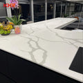 Prefabricated Acrylic Solid Surface Modern Anti-pollution Easy Clean Renewable 5-Year Warranty Restaurant Island Kitchen Tops