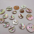 Custom Logo 2-Hole Abalone Buttons Shirts 12mm Pink Color Shell Buttons Pearl Decoration Garments 10mm 17mm 20mm Sizes Available