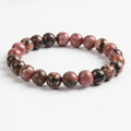 Handmade Elegant Dainty Nature Pink Rhodonite Trendy Gift Bracelet for Women Fashion Beaded Jewelry