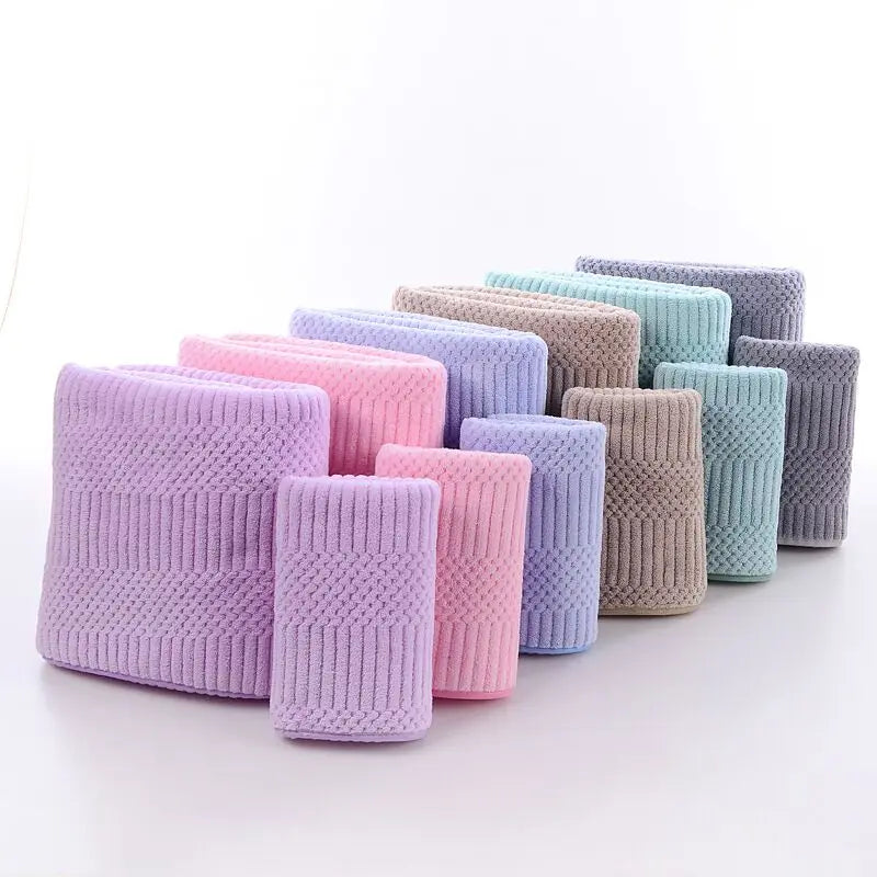RTS China Supplier Directly Hot Sell Microfiber 2Pcs Towels Set Custom logo Large Body Wrap Bath Towel Gift Set