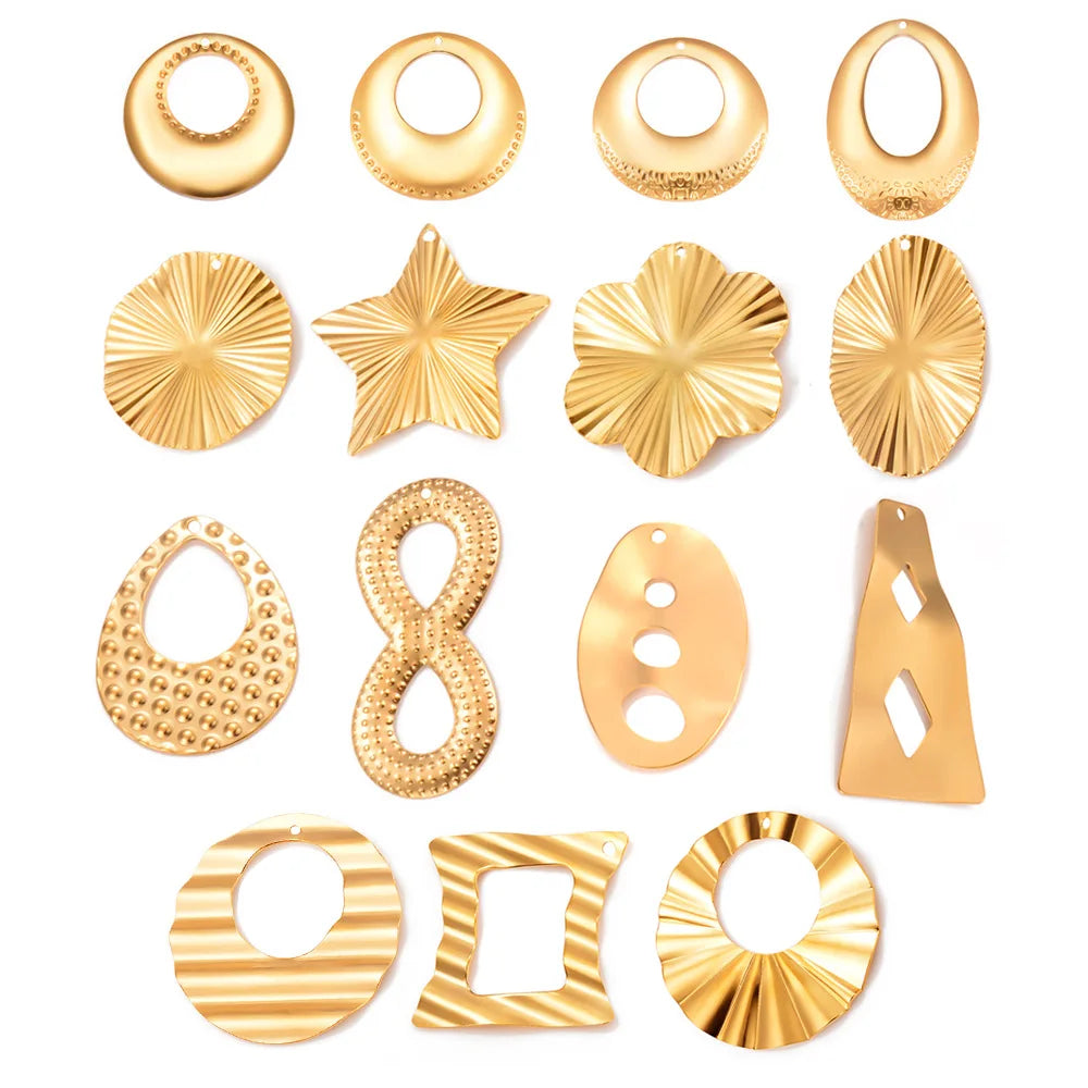 Fashion Vintage Earrings Finding Women Big Stainless Steel DIY Drop Earrings Trendy Earrings Jewelry Accessories for DIY