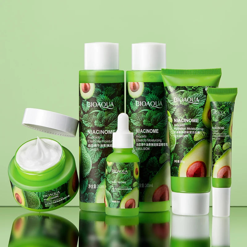BIOAQUA Beauty Customize Set Professional Anti Aging Whitening Natural Skin Care Avocado Face Skin Care Sets