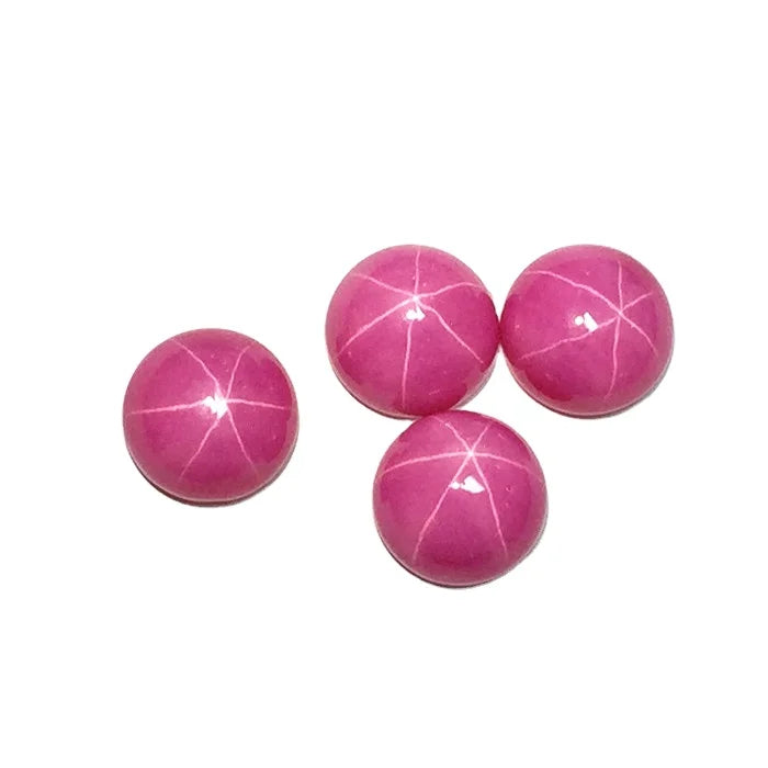 Cabochon Corundum Pink Star Sapphire 3A Quality Loose Gems  Synthetic  Star Sapphire Wholesale Price