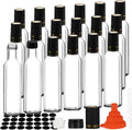 150ml 250ml Hot Sauce Bottles 5oz 8oz Glass Square Bottles With Caps Shrink Capsules for Oil Vinegar Syrup Salad Dressing