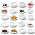 Unbreakable Eco-Friendly Food Grade Melamine Sushi Sauce Dipping Dish Seasoning Saucer for Hotpot Divided Soy Sauce Dish