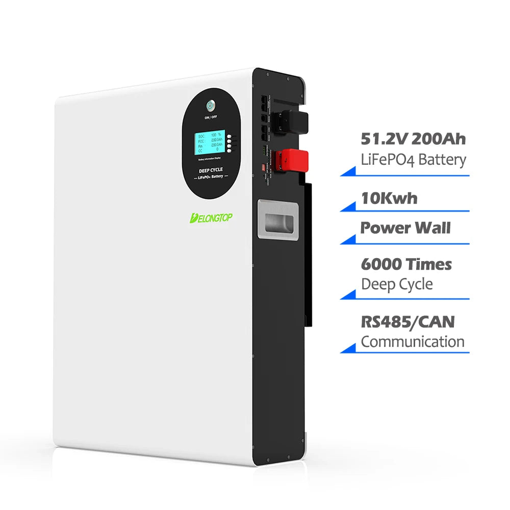 LFP 10kwh 48v 200Ah LiFePo4 Powerwall Battery Pack Solar Energy Storage System Backup Power Supply