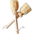 100% Natural Organic Loofah/ Luffa Plus Wooden Handle Loofah Kitchen Cleaning Brush
