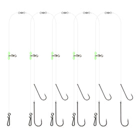 Sea Fishing 2 Aberdeen Hook Pulley Rigs for Species Flatfish Dogfish Bass Fishing Gear Tackles