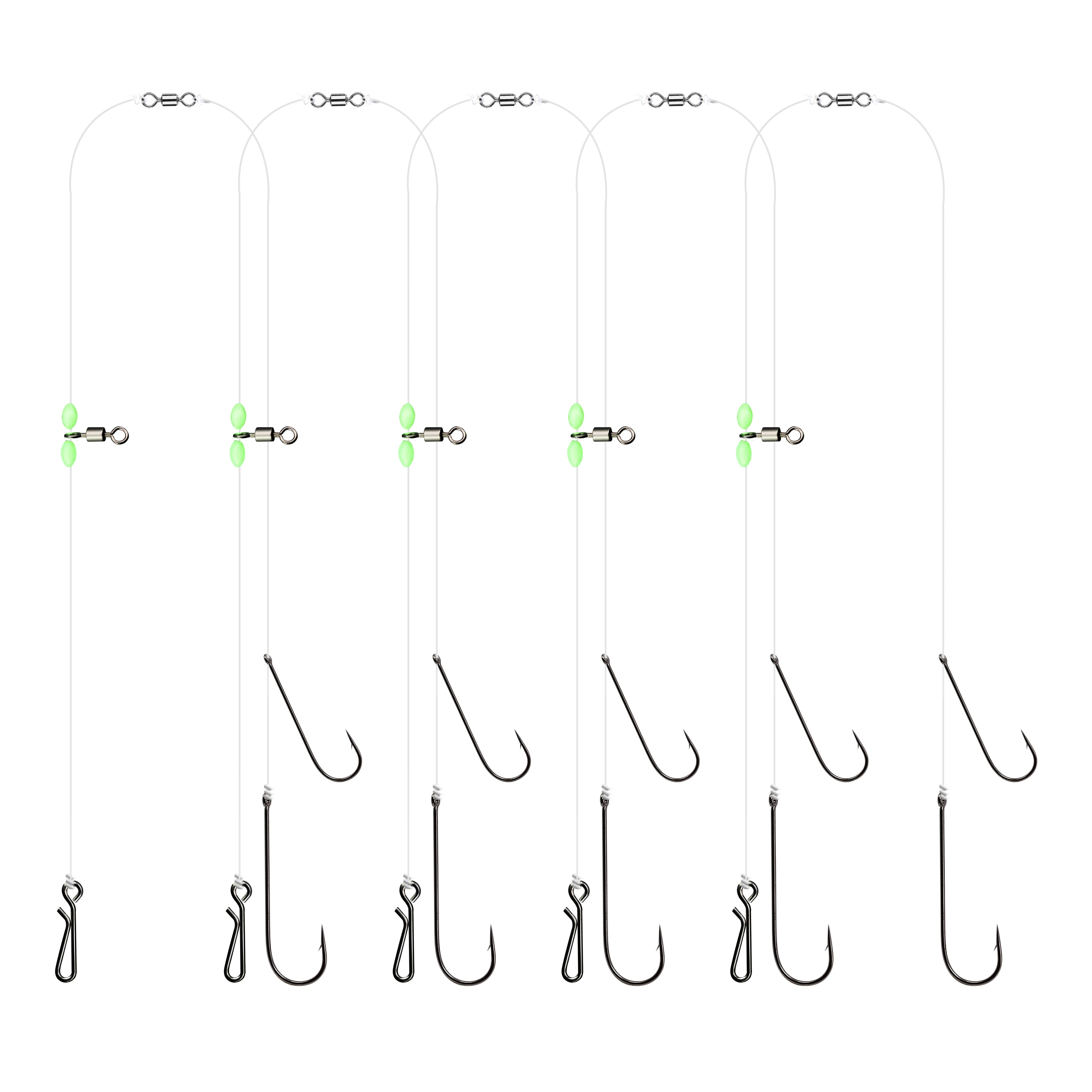 Sea Fishing 2 Aberdeen Hook Pulley Rigs for Species Flatfish Dogfish Bass Fishing Gear Tackles