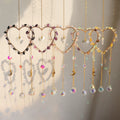 Wholesale Crystal Suncatchers Heart Sun Catchers Handmade Hanging Big Wind Chime Sun Catcher
