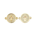 CZ8178 Popular Bracelet Accessories CZ Micro Pave Crucifix Connectors Rhinestone Cross Charms for Bracelet Making