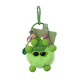 Lovely Rex Rabbit Hair rainbow Small Coal Ball Pendant Women 's Exquisite Plush Bag Pendant Car Pendant Accessories Gifts