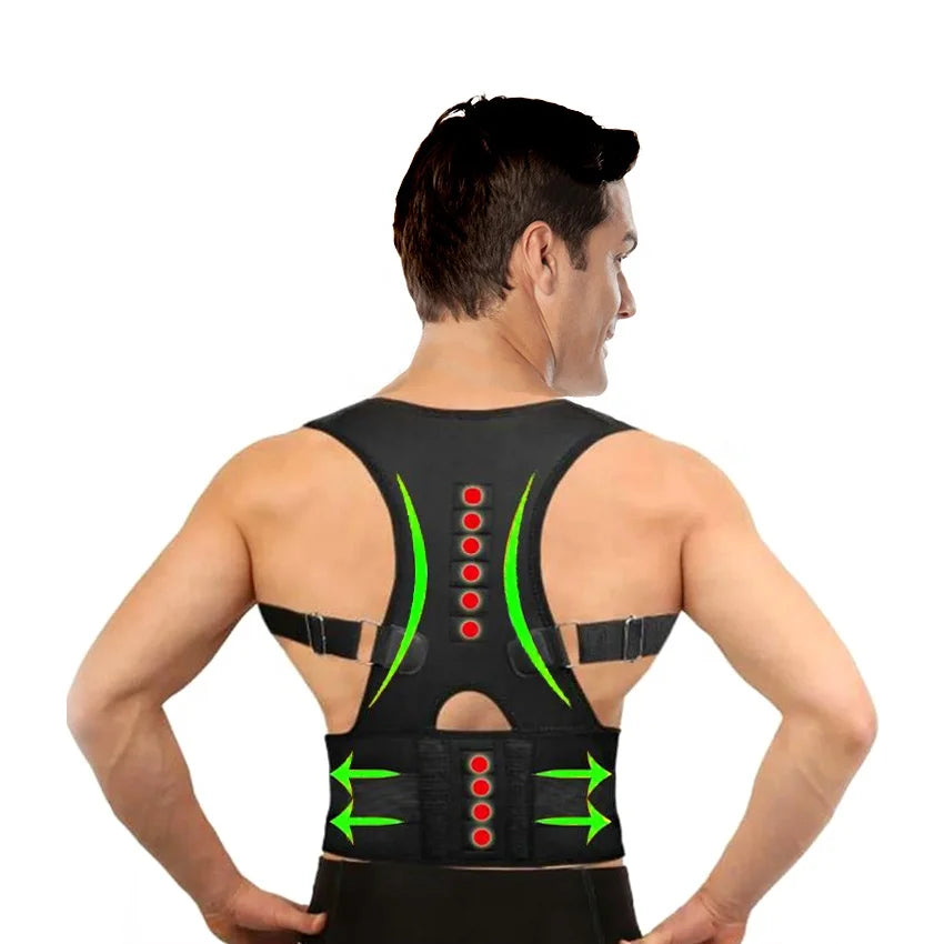 Adjustable Magnetic Adult Posture Correction Shoulder Back Support Belt Back Brace Posture Corrector for Men and Women HA01899