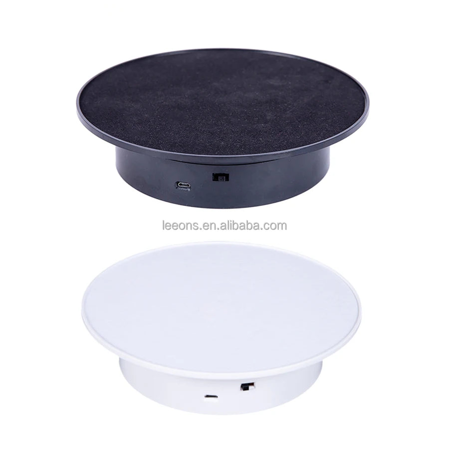 20cm USB Motorized Rotatable Display Racks 360 Degree Rotating Turntable Multi-function Spin Wig Display Stand