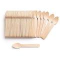 Biodegradabl Compostable Disposable Mini Small Wooden Kitchen Dessert Spoon Cutlery Utensils Tableware
