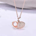 New Diamond Shell and Pearls Necklace Zircon Gold Silver Plated Pearl Pendant Necklace for Women Gold Pendant Necklace