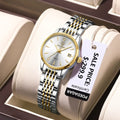 POEDAGAR 266 Women Rotating Watch Quartz Starry Dial Luxury Stainless Steel Strap Fashion Lady Wristwatch
