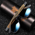 Womens Luxury 2025 Top Selling Black Wood Polarized Trendy Designer Uv 400 Bamboo Frame Sunglasses