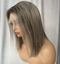 Ombre Color Lace Front Wigs Human Hair Wig Dark Hair Root Cuticle Aligned HD Swiss Lace Frontal Wig