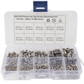 BAJUTU 300pcs Grub Screws Assorted Kit 304 Stainless Steel Headless Flat Point Inner Hexagon Socket Set Screws for Vehicle