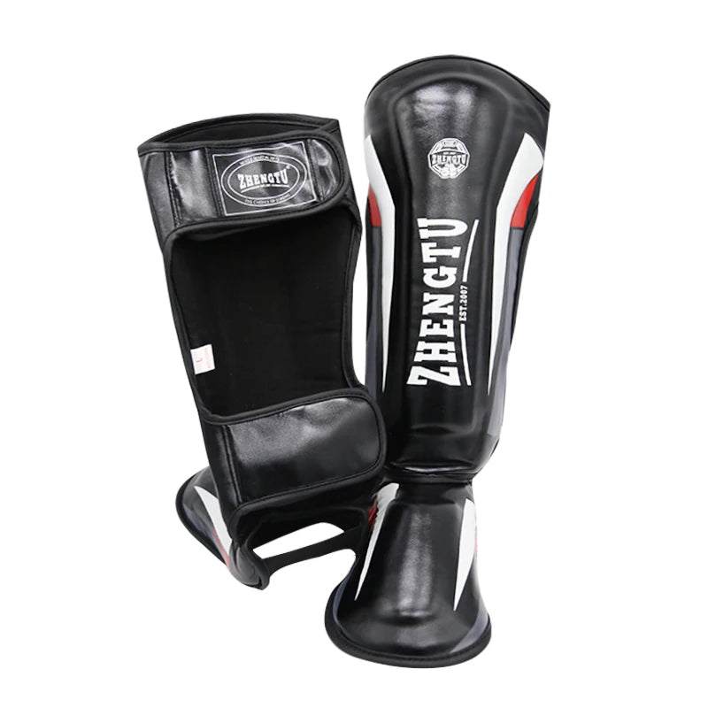 Manufacturer Custom Muay Thai Children Boxing Shin Protector Professional Pu Leather Boxing Shin Guard