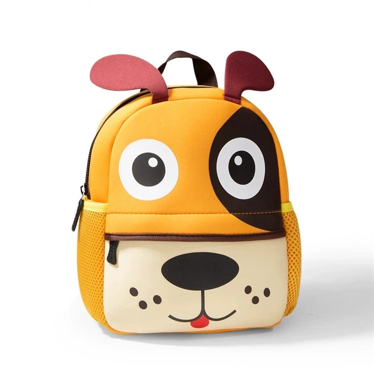 Custom School 3D Printed Neoprene Animal Toddler Bagpack Yellow Korean Quality Cartoon Patterned