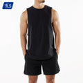 YLS Custom Breathable Knitted Sporty Bodybuilding Muscle Workout Drop Arm Tank Tops for Men