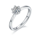 Wish Jewelry High Quality S925 Sterling Silver Engagement Moissanite Wedding Ring 18k White Gold Plated Moissanite Ring