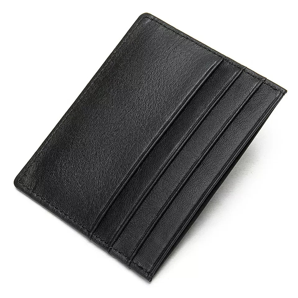 Wholesale Custom Logo Leather Cardholder Luxury Credit Business Card Holder RFID Blocking Card Wallet with Card Slots