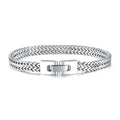 Ouj Promotional Products Men Polished Stainless Steel Foxtail Chain Link Bracelet Gift