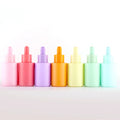 Empty Skin Care Cosmetic Packing Colored Essential Oil Container Flat Shoulder 1oz 30ml Serum Oil Dropper Bottle