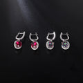 Abiding Classical Designs Big Gemstone 925 Sterling Silver Fashion Statement Drop Earrings Women for Wedding