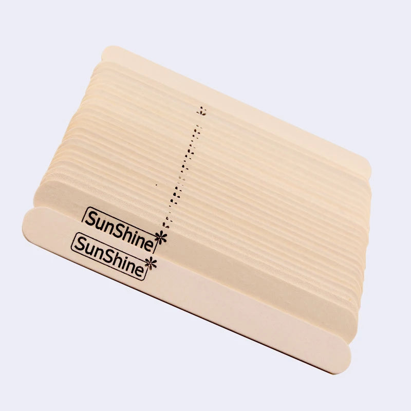 Wood Thick Sandpaper Nails File Buffer Polishing Washable Professional Manicure File Nail Art Tool